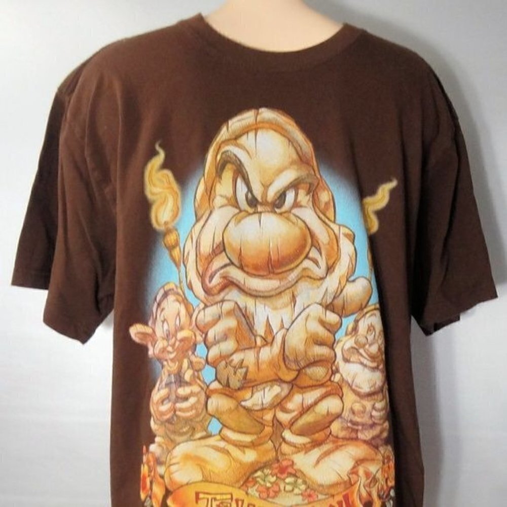 Disney Tiki Kingdom Grumpy Dopey Doc T-Shirt Large